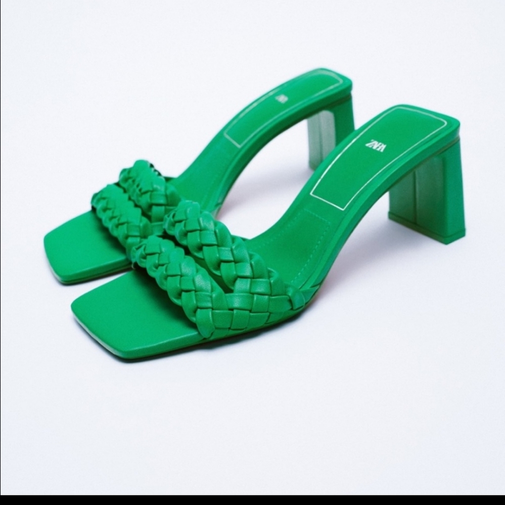 Zara Heeled Woven Sandals.